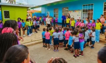 Wings of Hope handover Smartboard Screens